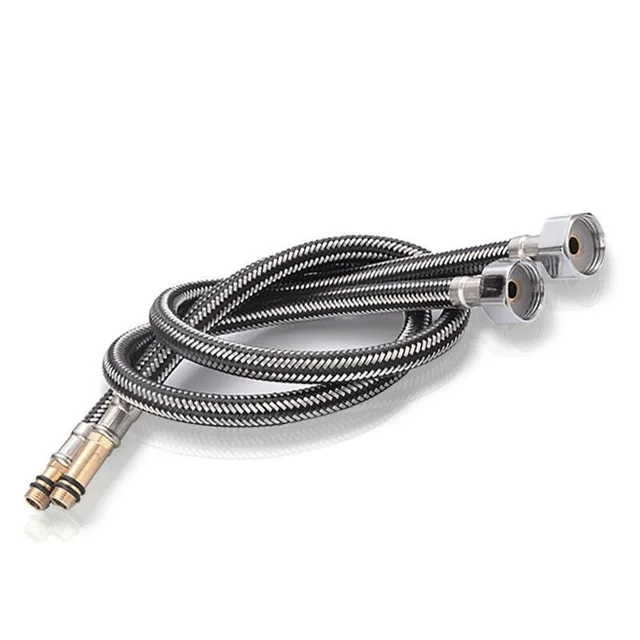 1Pair G3/8 60cm Stainless Steel Flexible Plumbing Pipe Cold Hot Mixer