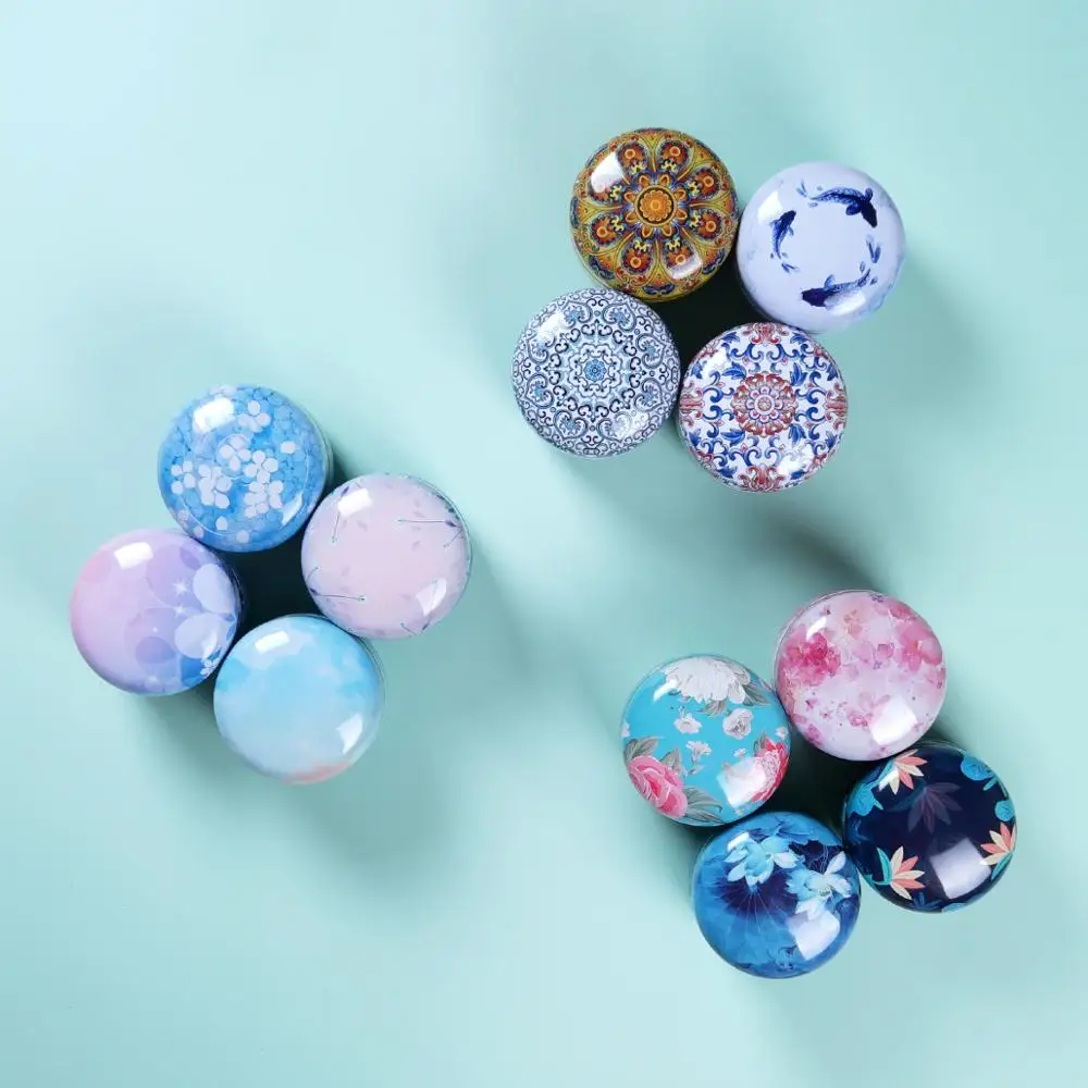 Dampproof Container Round Tinplate Tea Caddy Nuts Candy Snacks Sealed Jar Universal Packaging Box tea tin box tea canister