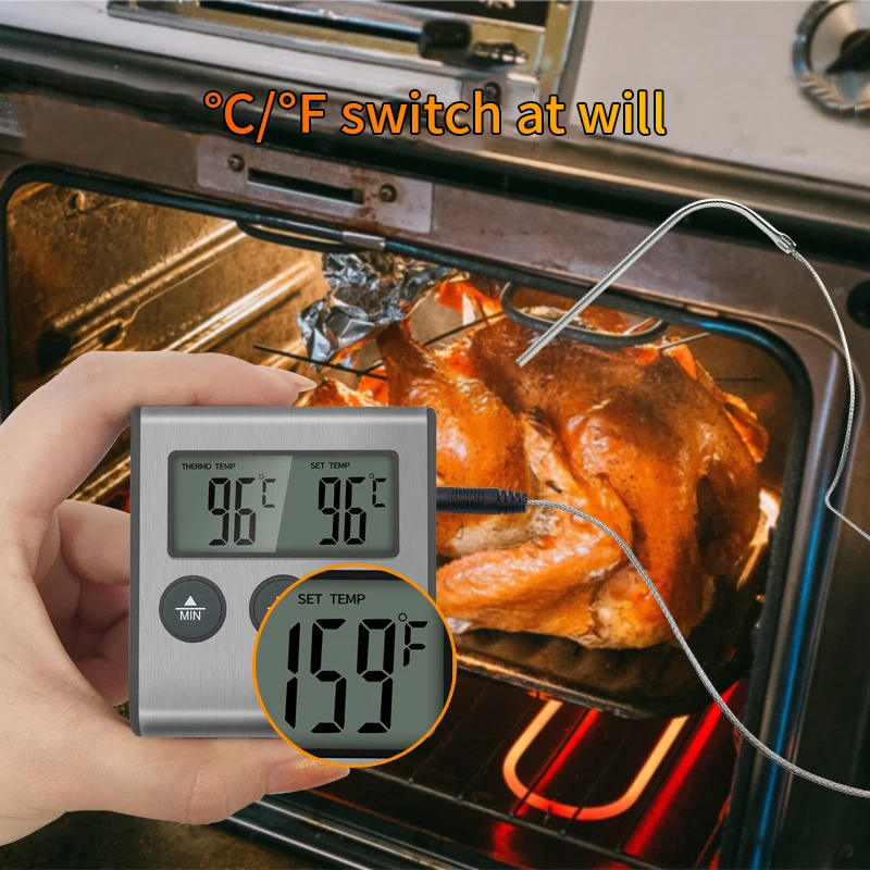 Thermopro Tp17 Dual Probes Digital Outdoor Meat Thermometer Cooking Bbq  Oven Thermometer With Big Lcd Screen For Kitchen - Household Thermometers -  AliExpress