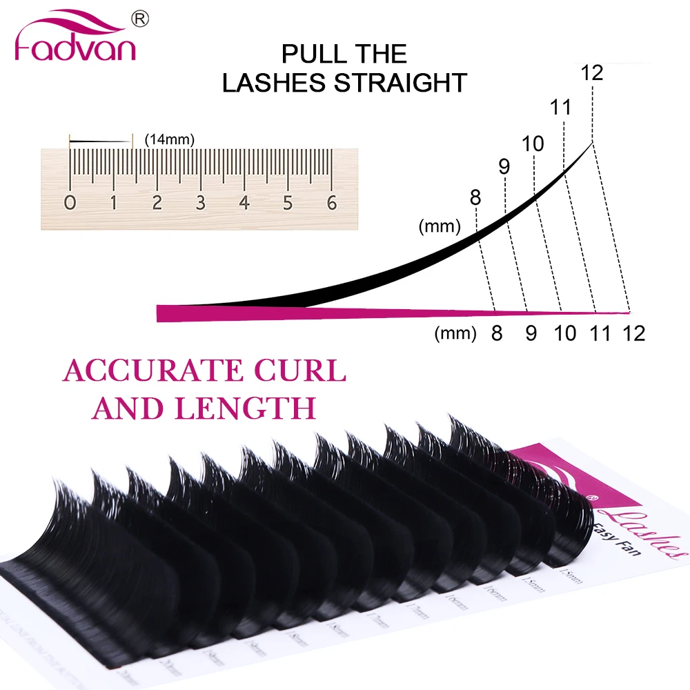 10 Case Easy Fanning extension ciglia Faux mink Flare Soft Eye Lashes Russian Volume extension ciglia ciglia ciglia di seta