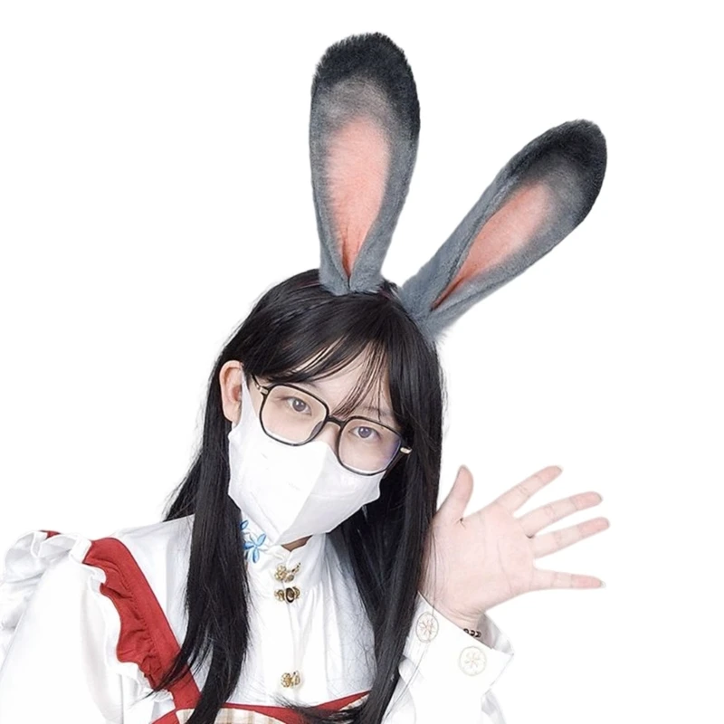 

Large Bunny Ears Live Broadcast Hair Hoop Woman Headband Makeup Hair Decors