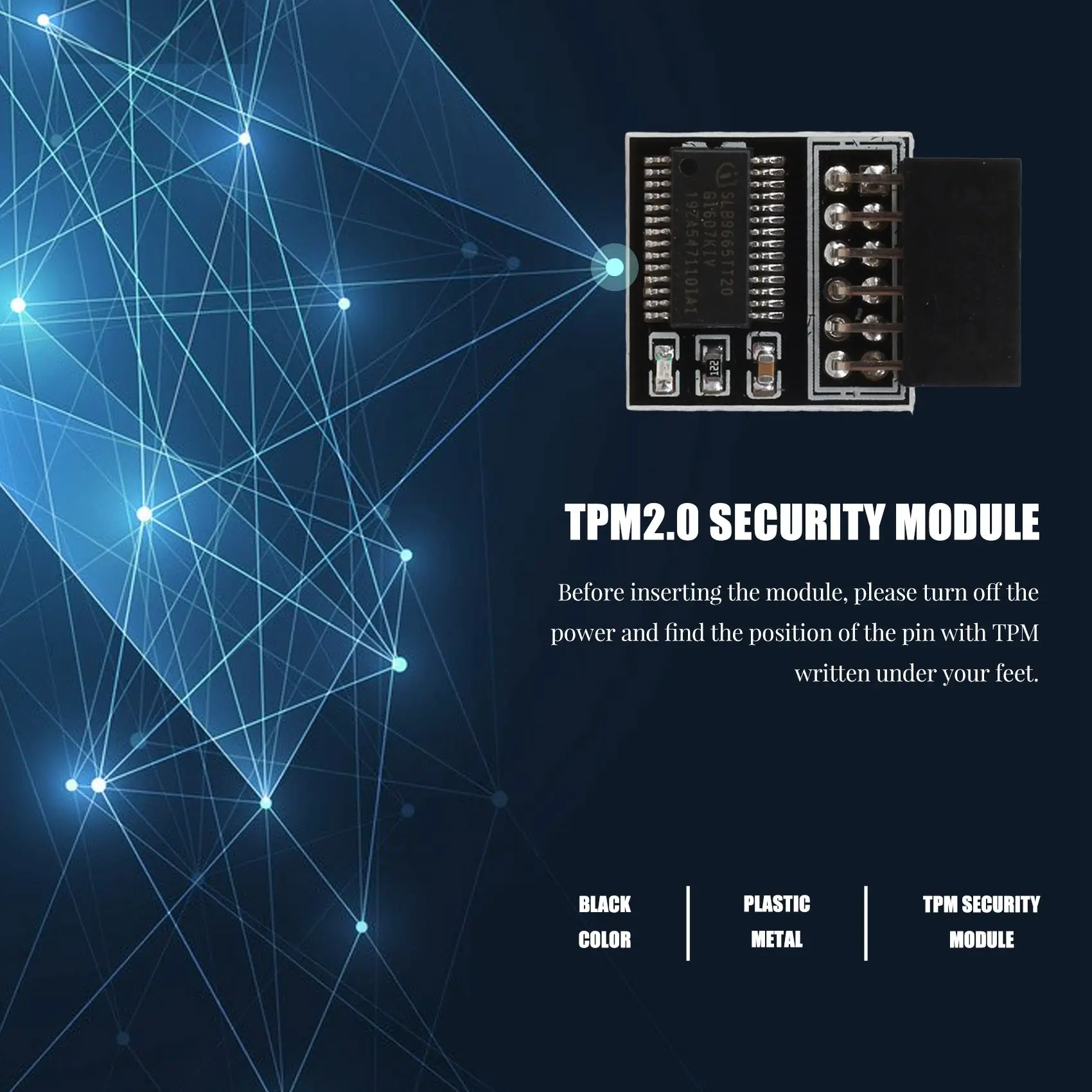 TPM 2.0 암호화 보안 모듈 GIGABYTE 12PIN LPC TPM2.0 LPC 12핀 보안 모듈용 원격 카드 LPC-12PIN 모듈