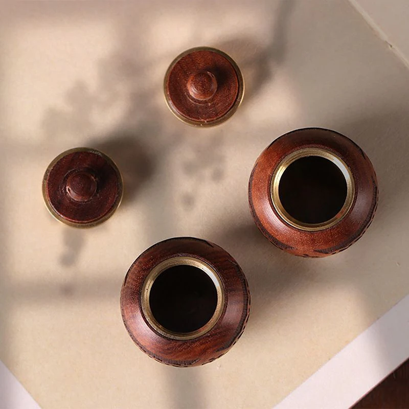 1Pc Natural Wood Lotus Shape Mini Perfume Aroma Diffuser Bottle with Expandable Sandalw... - SKU PADB1209 - UGI Packaging