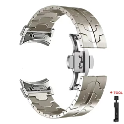 Elegant 20mm Stainless Steel Watch Strap with Quick Fit Design - Galaxy Watch4 44mm (Titanium)