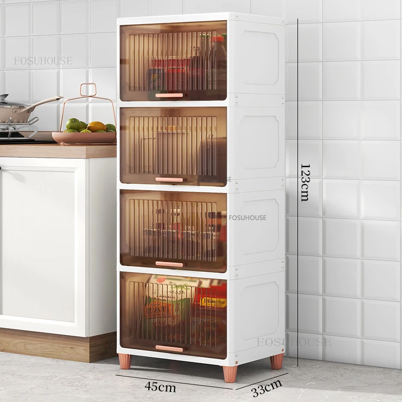 Plastic Multifunction Kitchen Cabinet for Kitchen Furniture Storage Cabinet Multilayer Modern Upscale Household Crevice Cupboard 6