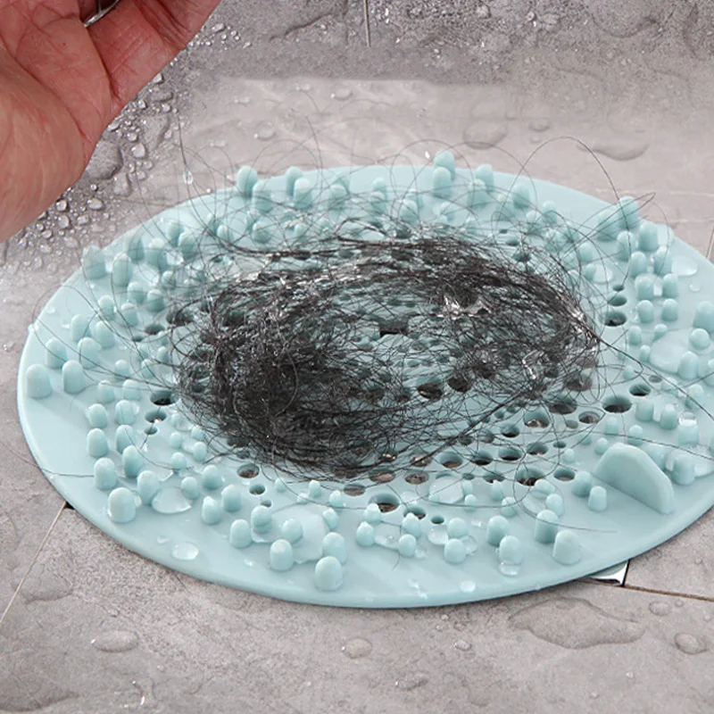 Silicone Hair Filter Catcher Sink Anti-blocking Strainer Shower Floor Drain Stopper Kitchen Deodorant Plug Bathroom Accessories