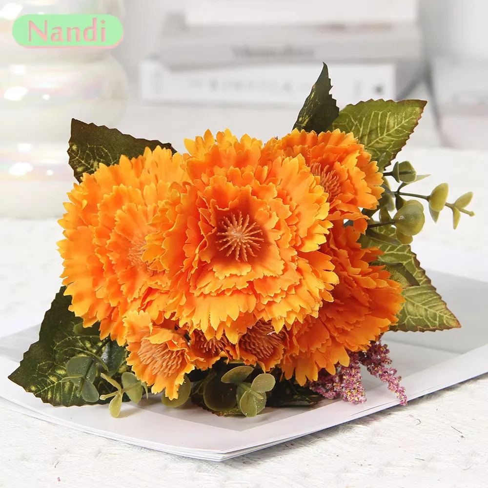 Artificial Sunflower Gerbera Bouquet - Home & Wedding Decor, Faux Flowers
