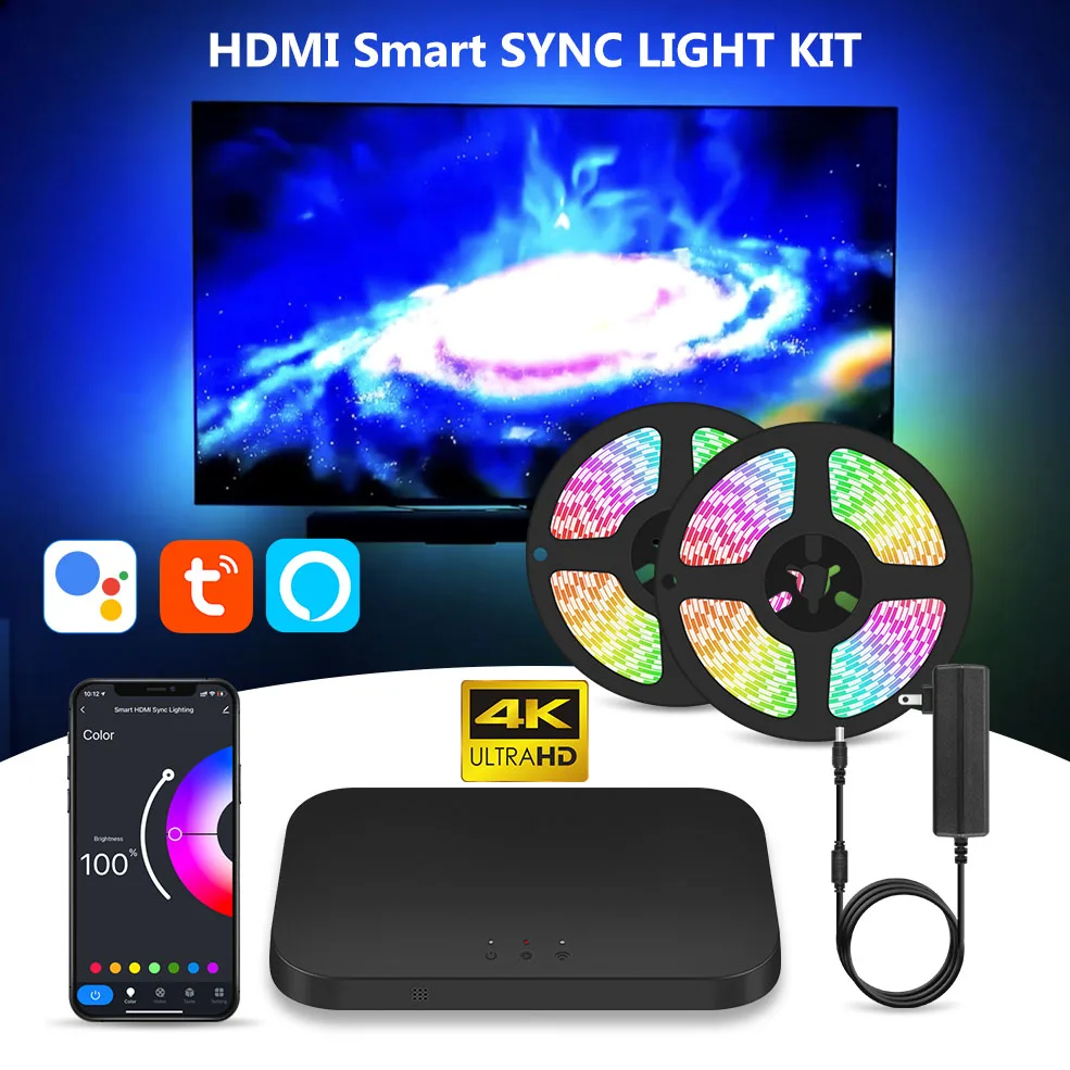 Светодиодная лента для подсветки телевизора компьютера HDMI 4 k | Лампы и освещение