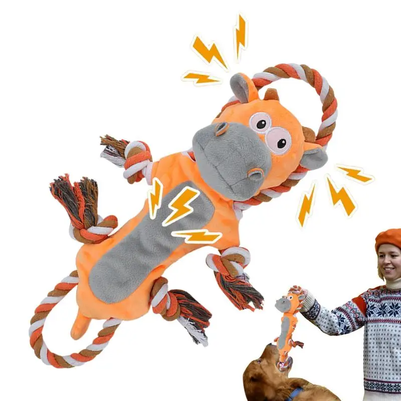

Funny Animal Dog Toy With Squeakers Plush Squeaky Dog Chew Toy Crinkle Pet Squeak Toy Interactive Squeaky Puppy Toys for Pet Dog