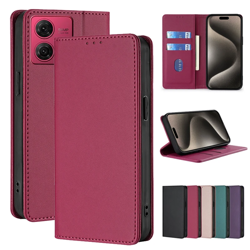 Premium Flip Leather Bag Cases for Motorola Smartphones – Stylish Protection for Your Device