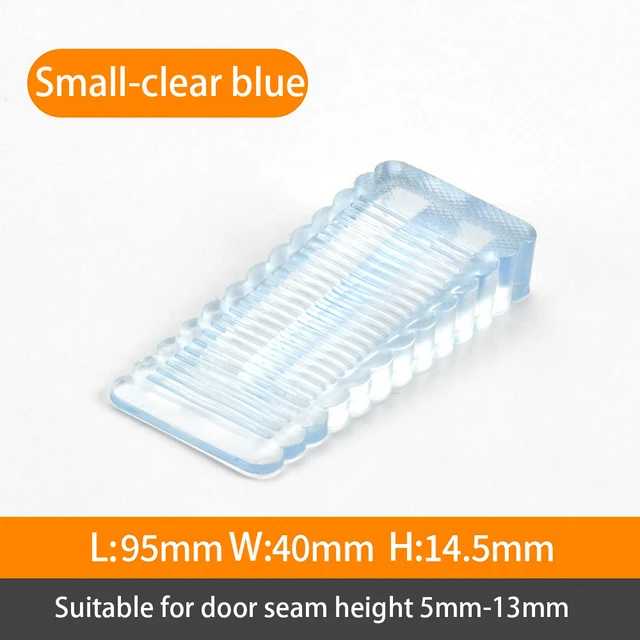 Mute Non-punch Silicone Door Stopper Touch Toilet Wall Absorption Door Plug Anti-bump Door Holder Gear Gate Resistance Door Stop Small Blue