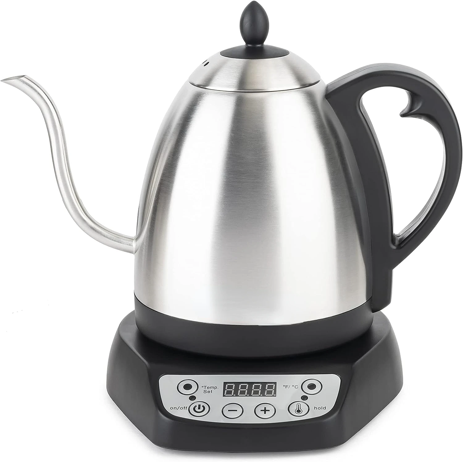 

1L Digital Variable Temperature Gooseneck Kettle for Coffee Brew and Tea Precise Pour Control, 6 Preset Temps, or Home Use, 10