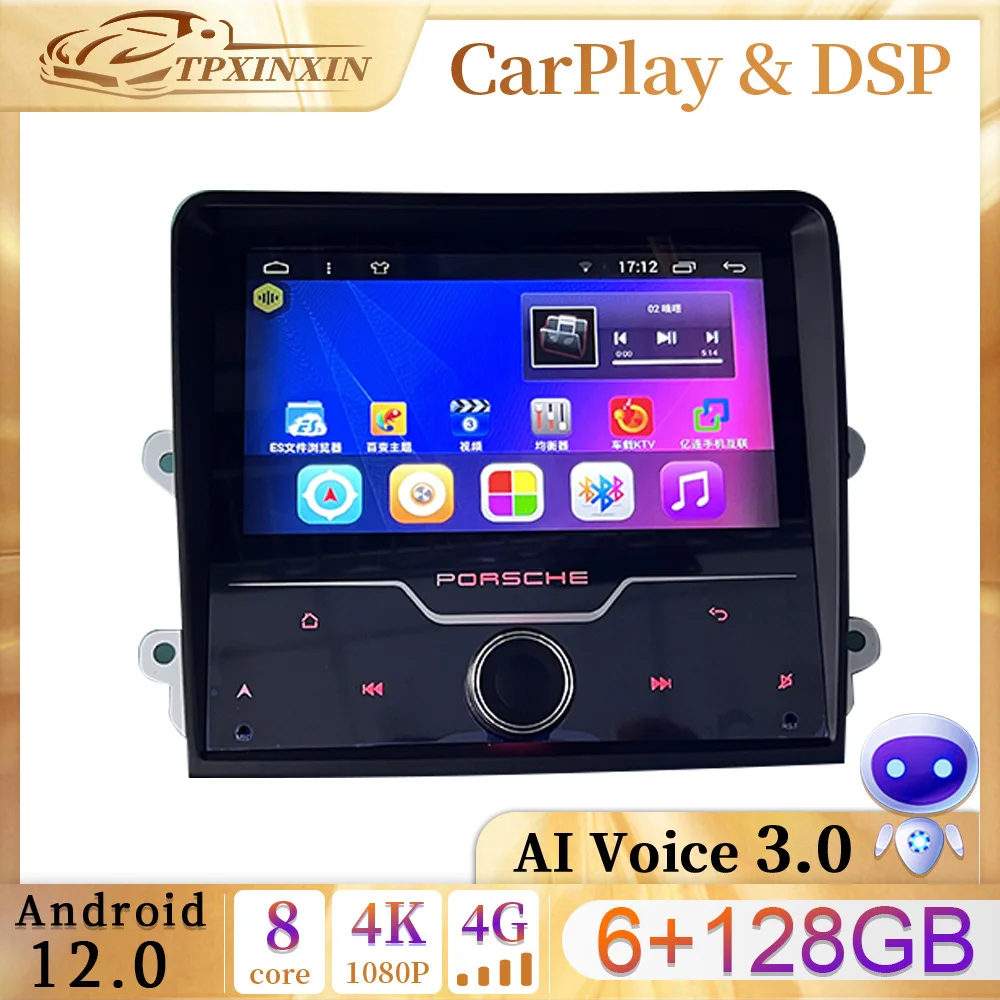 Dsp Carplay Auto Radio Per Porsche Boxster 2010-2015 Unità Principale Multimedia Autoradio Navigazione Stereo 6 + 128G