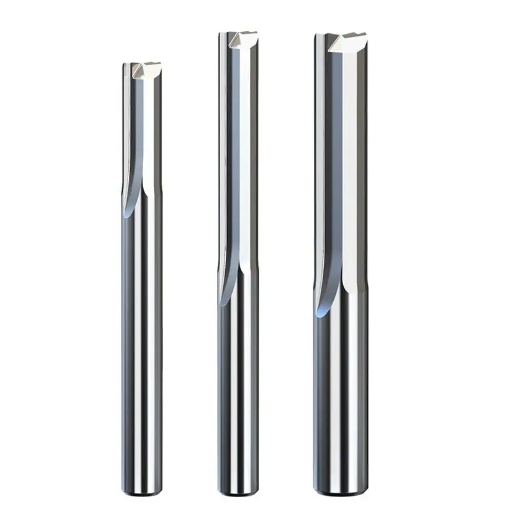 CNC Tool Carbide Straight Slot Milling Cutter 3.175mm Shank Silver End Mill 2 Flute End Mill Woodworking