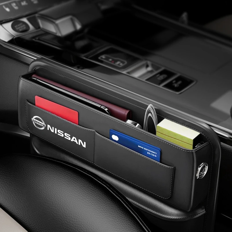 1/2 Pcs Car Seat Gap Organizer Storage Box Pocket Universale Per Nissan Juke Sentra Pathfinder Skyline Silvia Gtr Nismo
