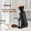 itop 40 ITOP 40mm Titanium Burr Coffee Grinder Metal Hopper Elegant Samll Electric Coffee Grinder Machine Portable Household 1