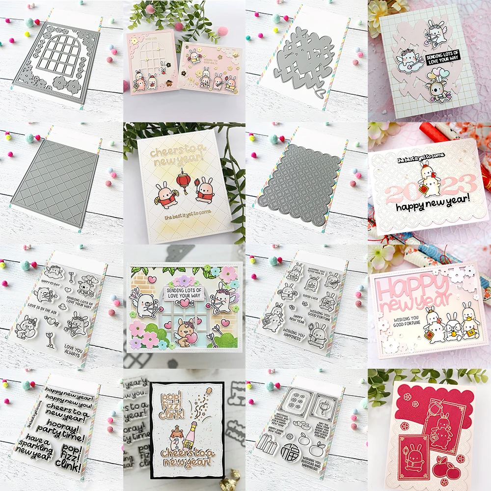 Scrapbooking Stamp Die Bunny Lunar New Year Stamps Dies Chinese New Year Stamp Die Cutting