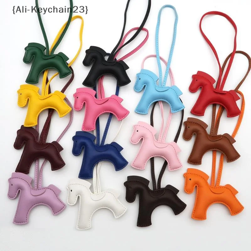 Premium PU Leather Tiny Pony Embellishment Keychain - Detailed Craftsmanship