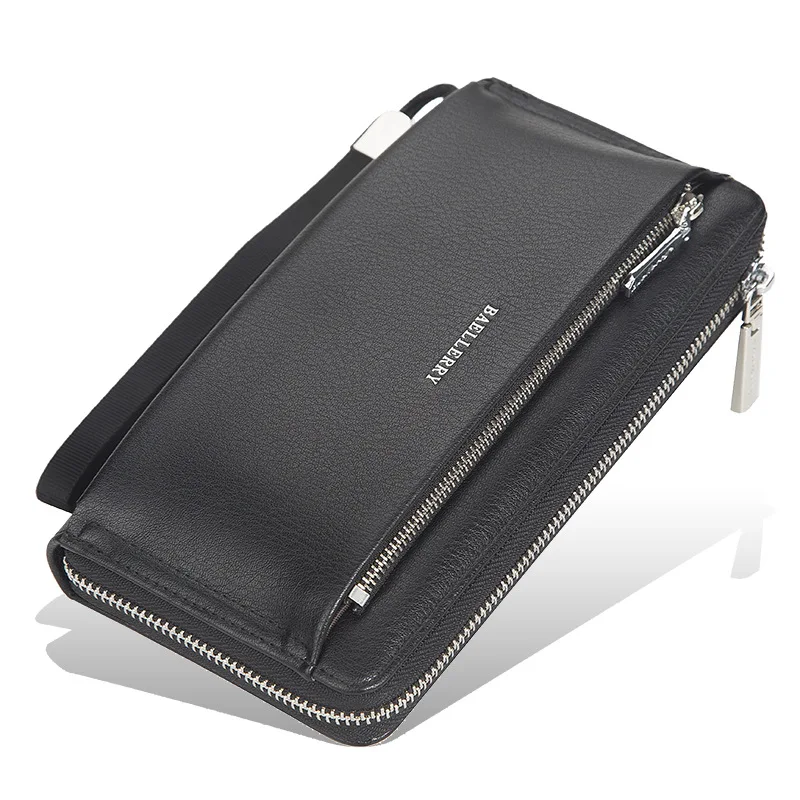 Large Capacity Male Zippered Hand Purse Long Wallet