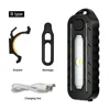 LED Red Blue Shoulder Tactical Police Flashlight with Clip USB Rechargeable Torch Bike Taillight Helmet Warn Light Flashlight 2