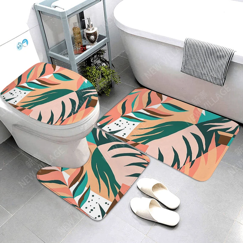 Anti-slip Bath Mat Bathroom Small Rug Shower Mat Decorative Absorbent Foot Entrance Bathtub toilet rug Morandi Nordic letter