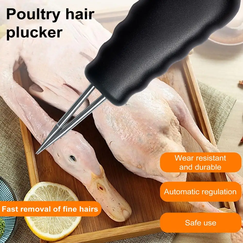 Electric Poultry Plucker Handheld Chicken Feather Plucker Compact Rechargeable Poultry Automatic Short Hair Removal