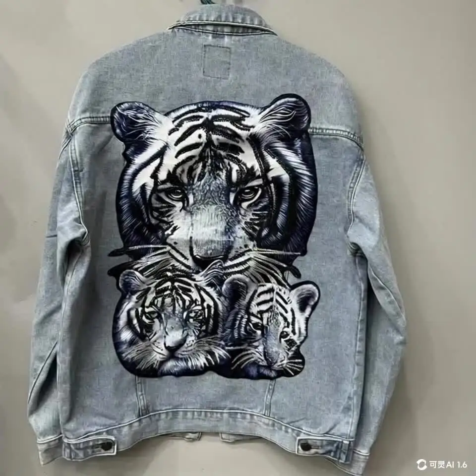 ジャケット・アウター Made In Usa Tiger Embroidered Filled Bz s-l400.jpg