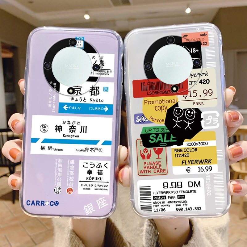 Clear Shockproof Silicone Case with Cute Cat Design - Transparent Cover