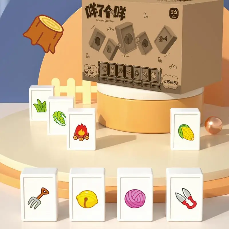 Mahjong Playing Card Game Travel Mahjong Game Set Fun Chess Educational Toys Colorful Block Matching Toy For Children