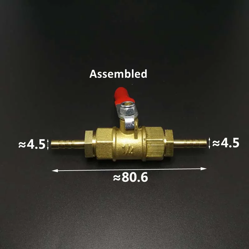 4/6/8/10/12/14/16/19/25/32/40/50mm Schlauch Barb Rot Griff Ventil Inline Messing Wasser Öl Luft Gas Kraftstoff Linie Ball Ventil Rohr armaturen