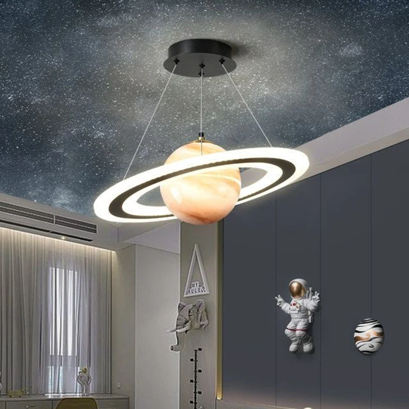 

Space Planet LED Pendant Lights Children's Room Lamp Boy Bedroom Lamp Creative Personality Lamps Home Decor Suspension Lighting