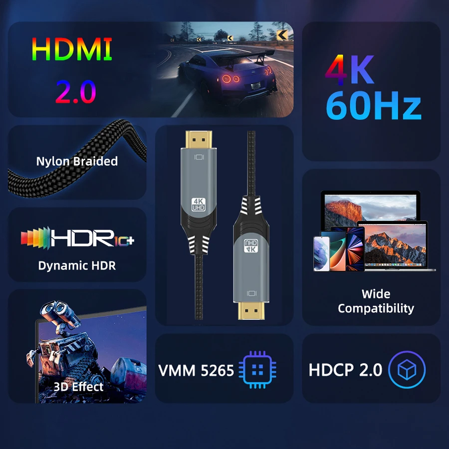 �ƺ� ���� ���� �����е����� S20 �� USB C-HDMI ���̺�, 4K 60Hz 2K 120Hz eARC HDCP �����Ʈ 3/4 �����