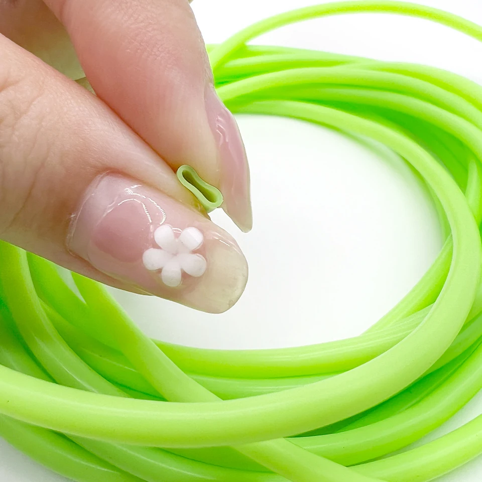 Tubo Esca In Silicone Fluorescente 1.5 Metri, Verde, Si Illumina Al Buio, Per Pesca
