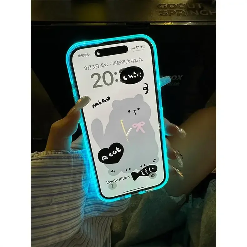 LED Glow Anti-Drop Protective Phone Case with Luminescence Night Light