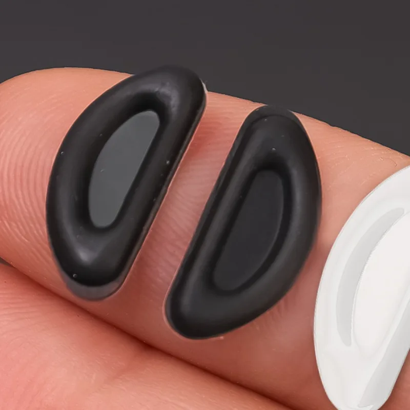 Silicone Non-slip Nose Pads D-shaped Solid Color Glasses Nose Support Long Lasting Eyeglasses Nasal Holder Eyewear Accessories