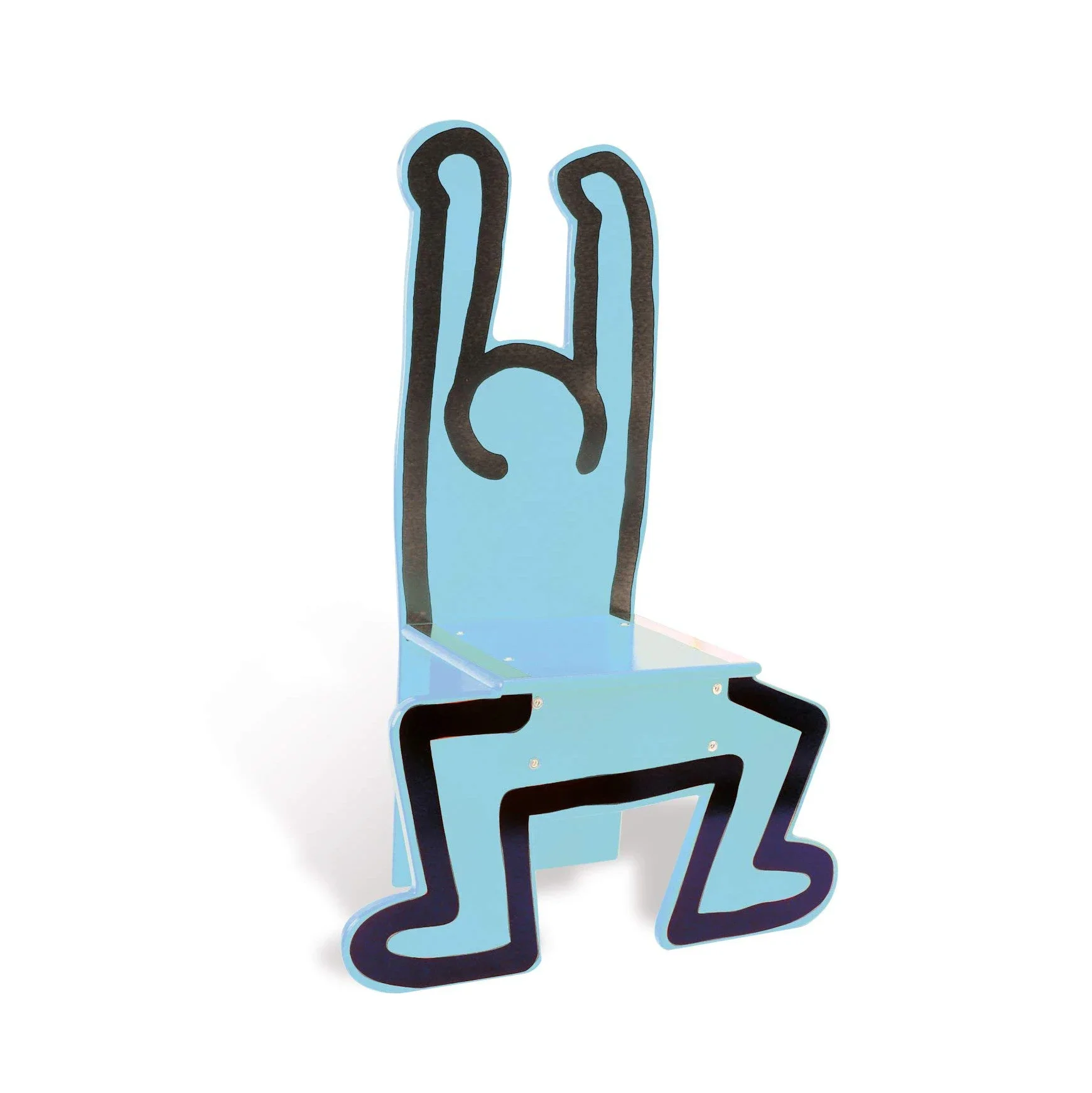 

Модный современный стул из массива дерева с изображением граффити