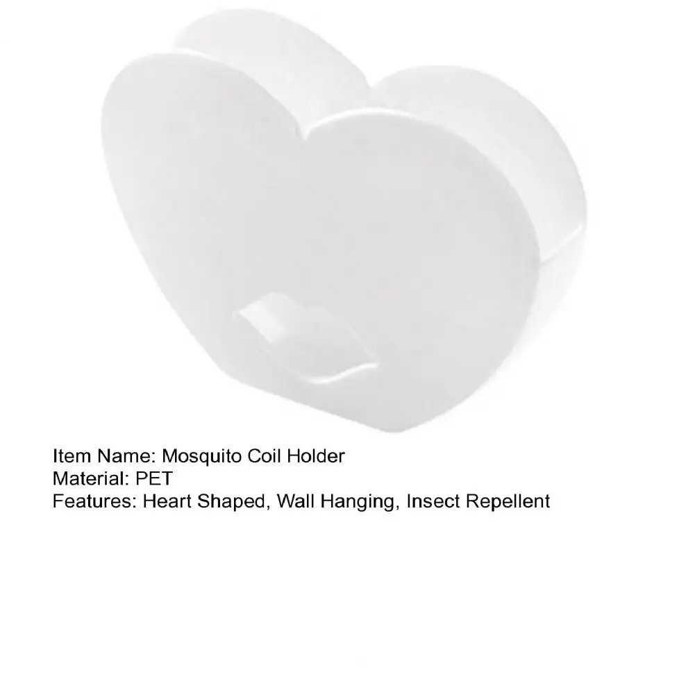 10*6.5cm Mosquito Coil Holder Love Heart Shape Fireproof Incense Burner Bracket Wall Hanging Coil Rack For Home Bedroom Decor