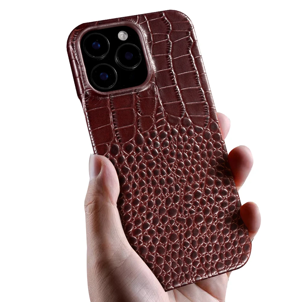 Natural Cowhide Leather Magnetic Phone Protector - Luxury Magsafe Case