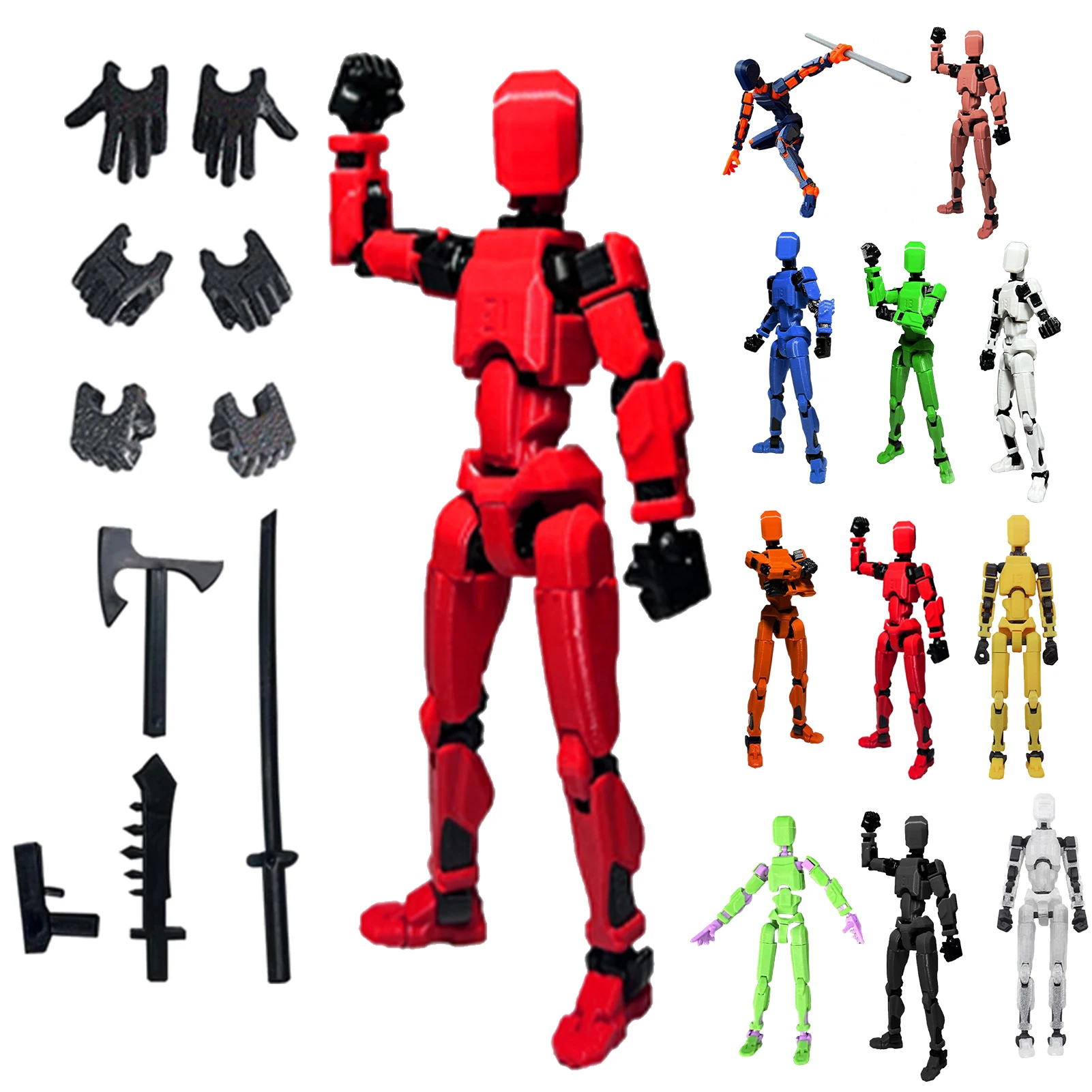 Full Joint Action Figure 3D Mini Action Figure with Full Body 13 Articulated Joints Movable Figures for Coffee Table Bookshelf 5