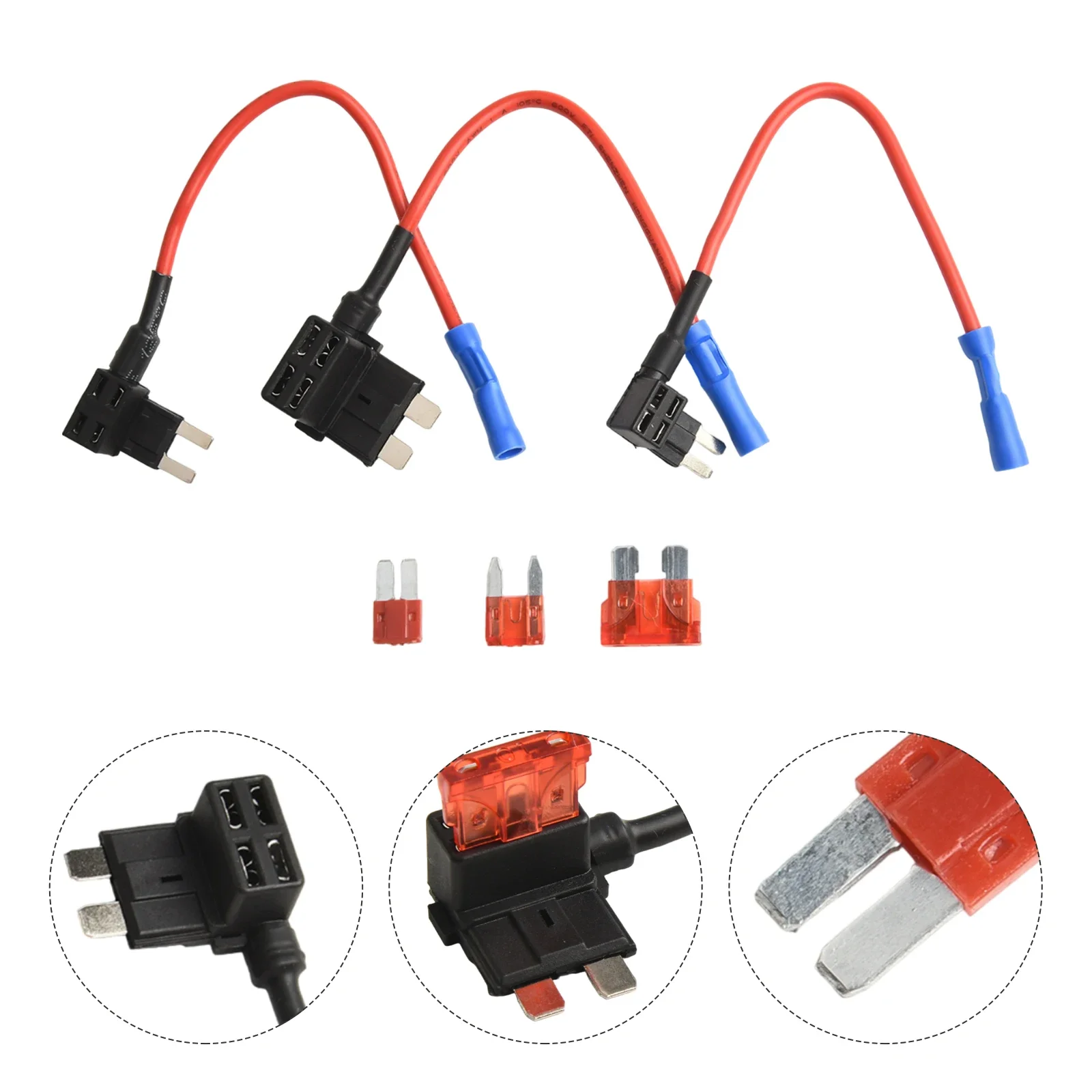 Circuit Adapter Features Dash Cams Electrical System Fuse Holder Piggyback Fuse Connectors New Circuits Wire Harness