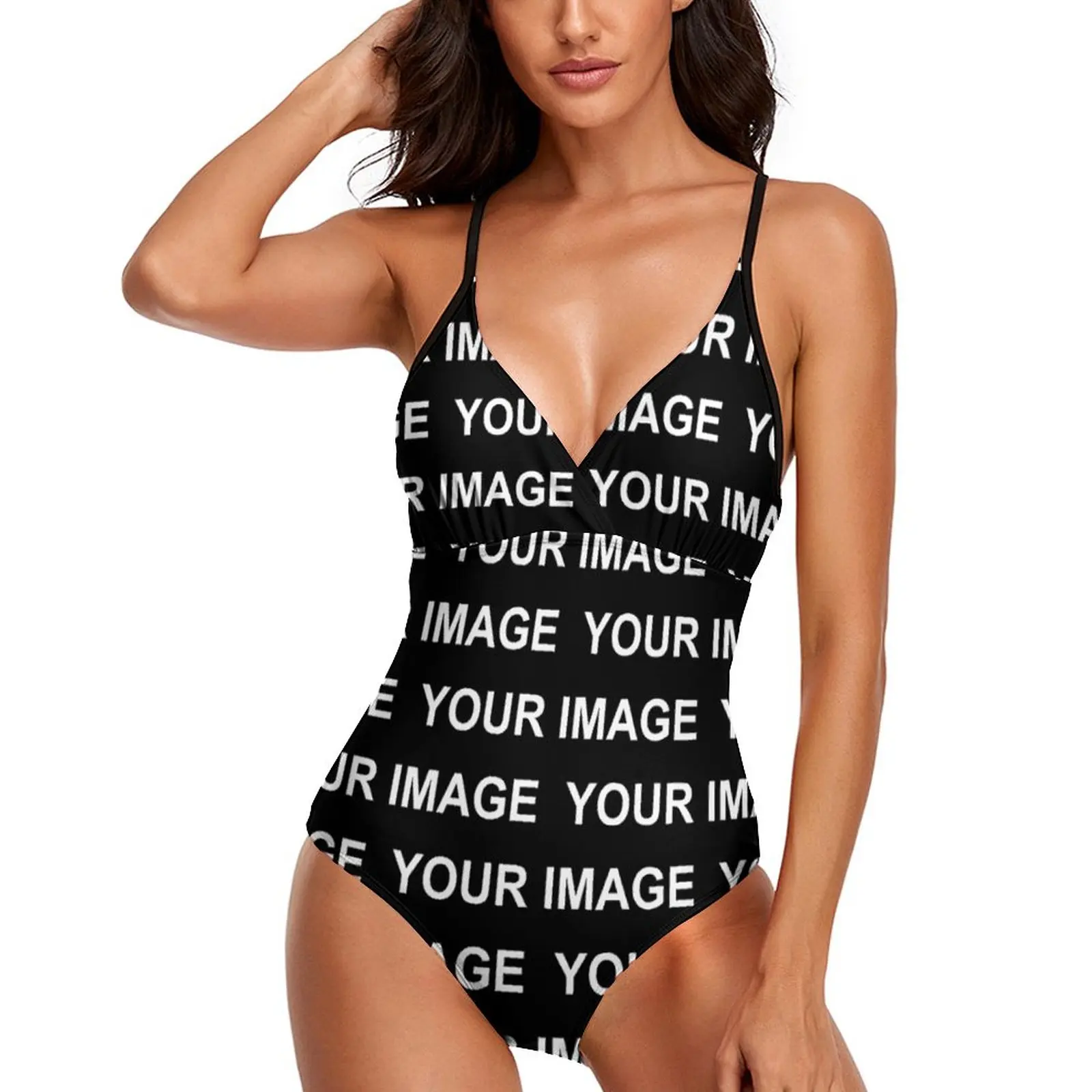 

Your Image Customized Swimsuit Sexy Custom Made Design Cut Out Swimwear One Piece Simple Swimsuits Fitness Push Up Beach Outfits