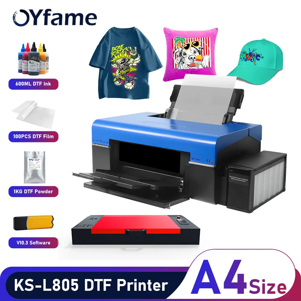 

OYfame A4 dtf printer impresora dtf a4 machine direct transfer film for Epson l805 heat press t shirt printing machine A4