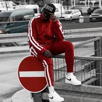 Mens Training Tracksuits Sets Gym Kits Sportswear Red Breathable Tops With Cargo Pants Fitness Jogging Sport Suits Running Sets 2