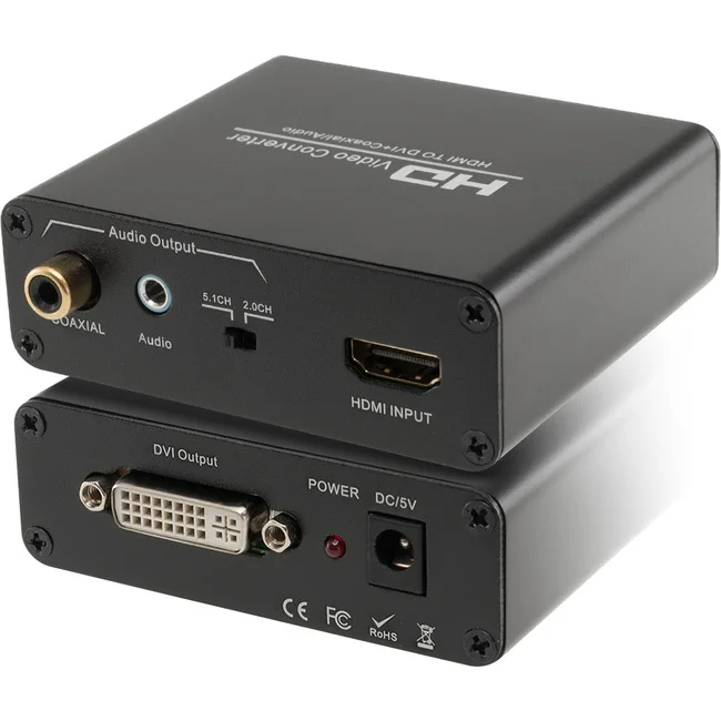 

HDMI to DVI Converter with 3.5mm and Coaxial Audio Output