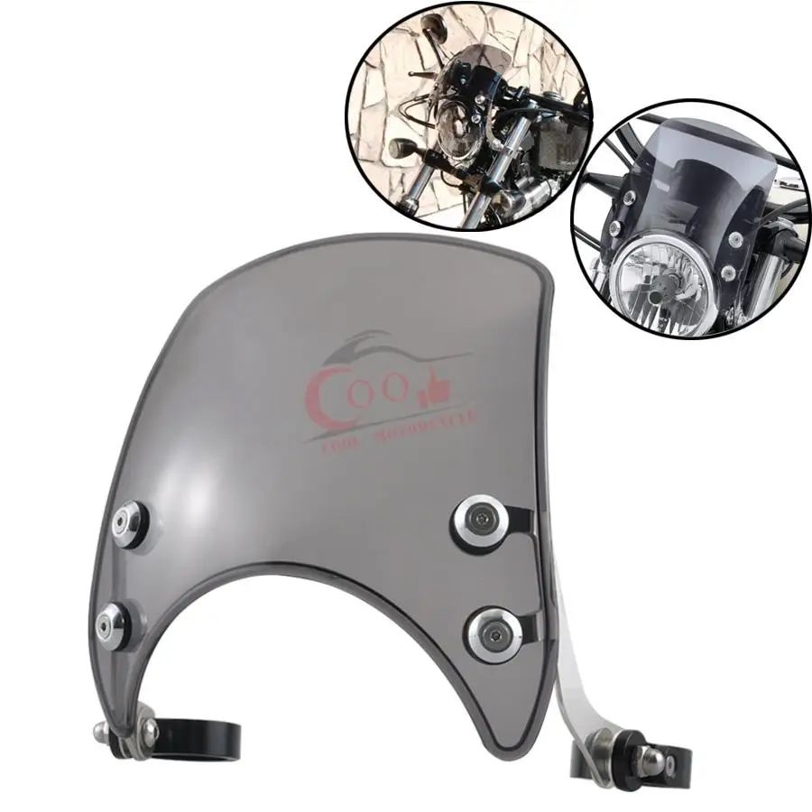 MotorcycleSomkeWindWindscreenDeflectorWindshieldForHarley