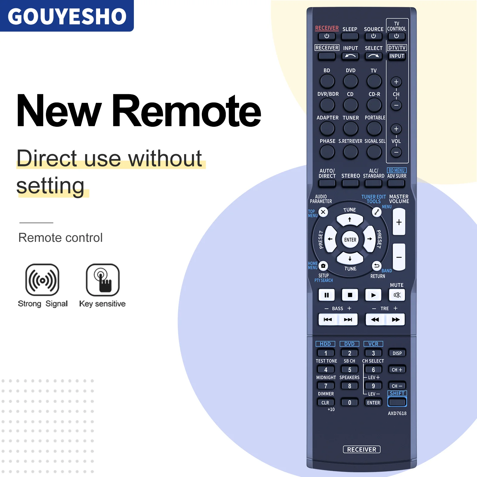 

New Remote Control For Pioneer AXD7618 AXD7531 VSX-321-K-P VSX-LX50 AV Receiver