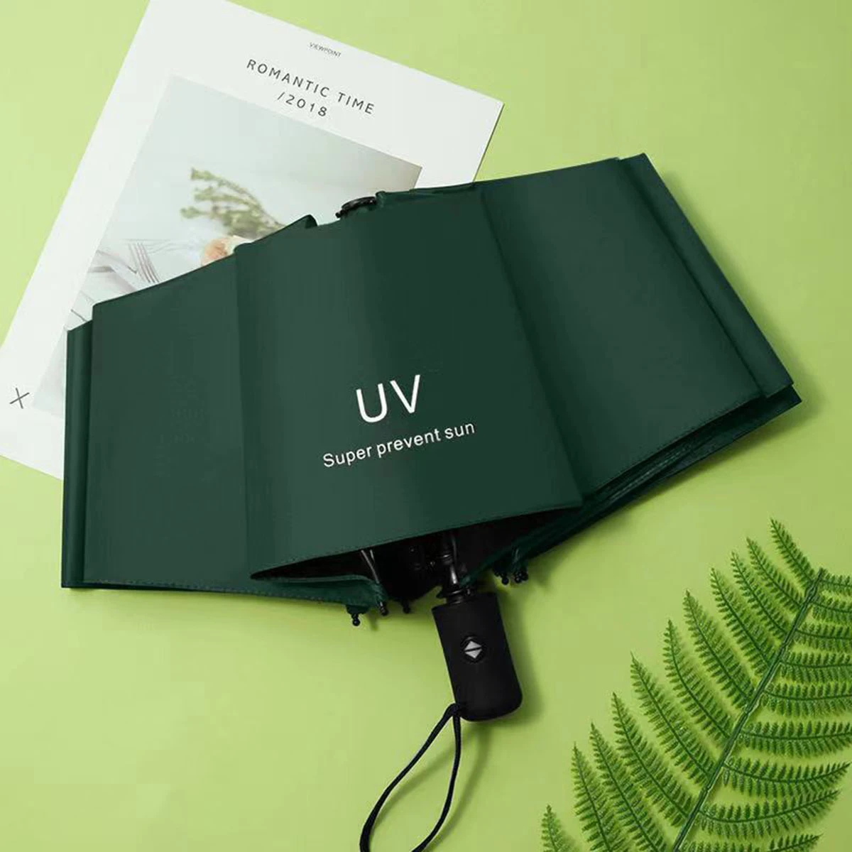 1pc-Fashionable Portable Umbrella Folding Anti UV Rain Sun Protection Light Weight Windproof for Women and Men Parasol Umbrella