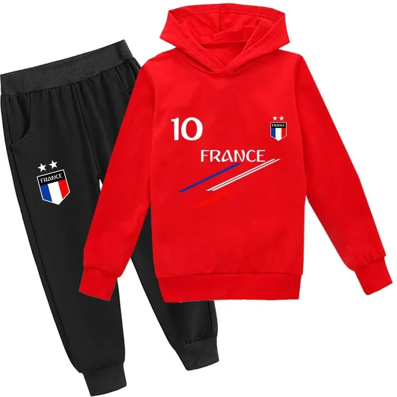 Kids Clothes Baby Boys France Football 10 MBP jersey Tracksuit 2Pcs Children Boy Sports suit Outfits Sets kids clothes