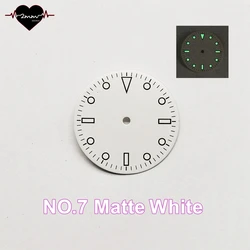 Versatile Watch Dial with 12 - Hour Luminous Index - Multi - Color Options Available - 28.5mm (NO.7 Matte White)