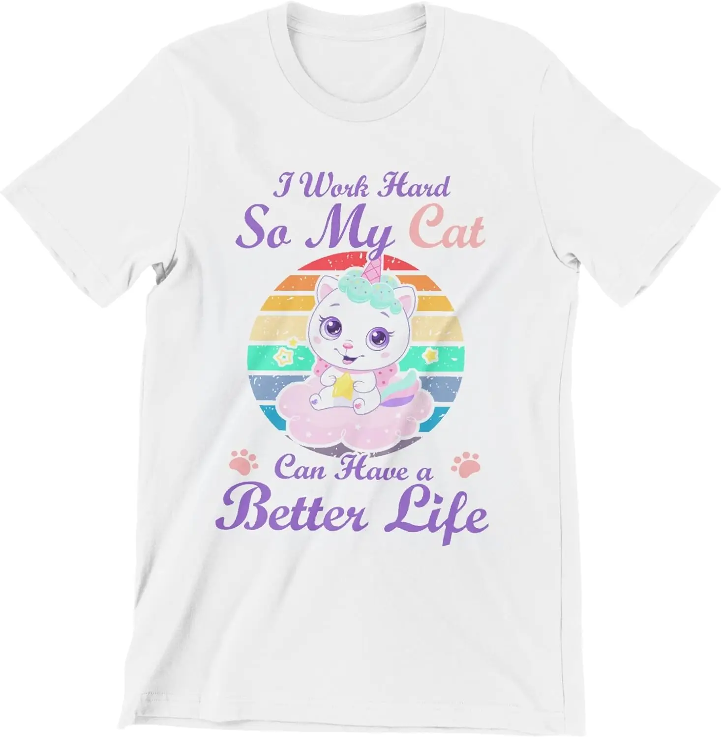 

Cat T-Shirt Gifts Classic Funny Tee Shirts-100% Cotton